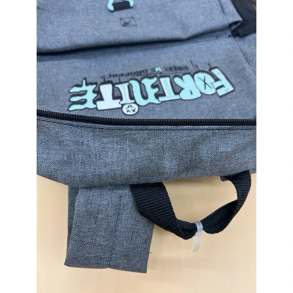 Fortnite Backpack Gray School Bag Gaming Bookbag Llama Print Youth